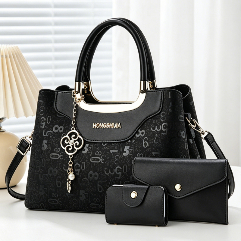 Women'S Crossbody Bags - 3 Parçalı Moda Kadın Çanta Seti,
