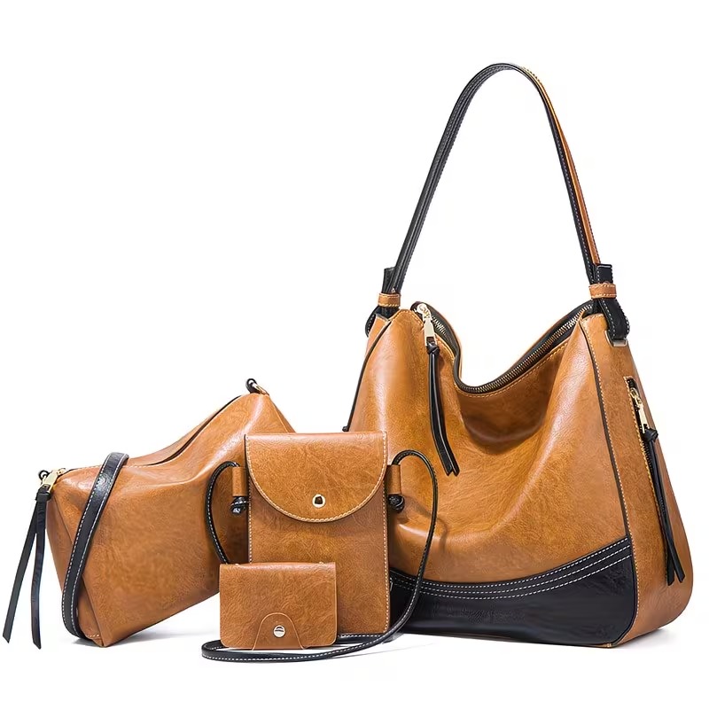 Women'S Crossbody Bags - Kadın Çanta Seti - 4 Parçalı