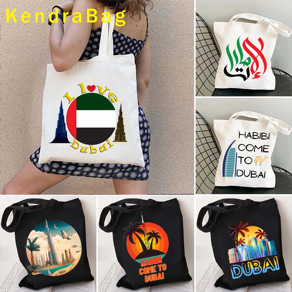 Women Bags Dubai - Arahabes Emirlikleri Amblemi Dubai Baskısı BAE