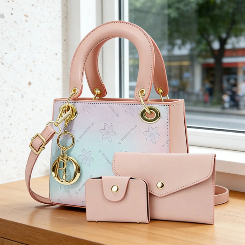 Women Bags Purses - Degrade Baskılı Çapraz Askılı Omuz Çantası