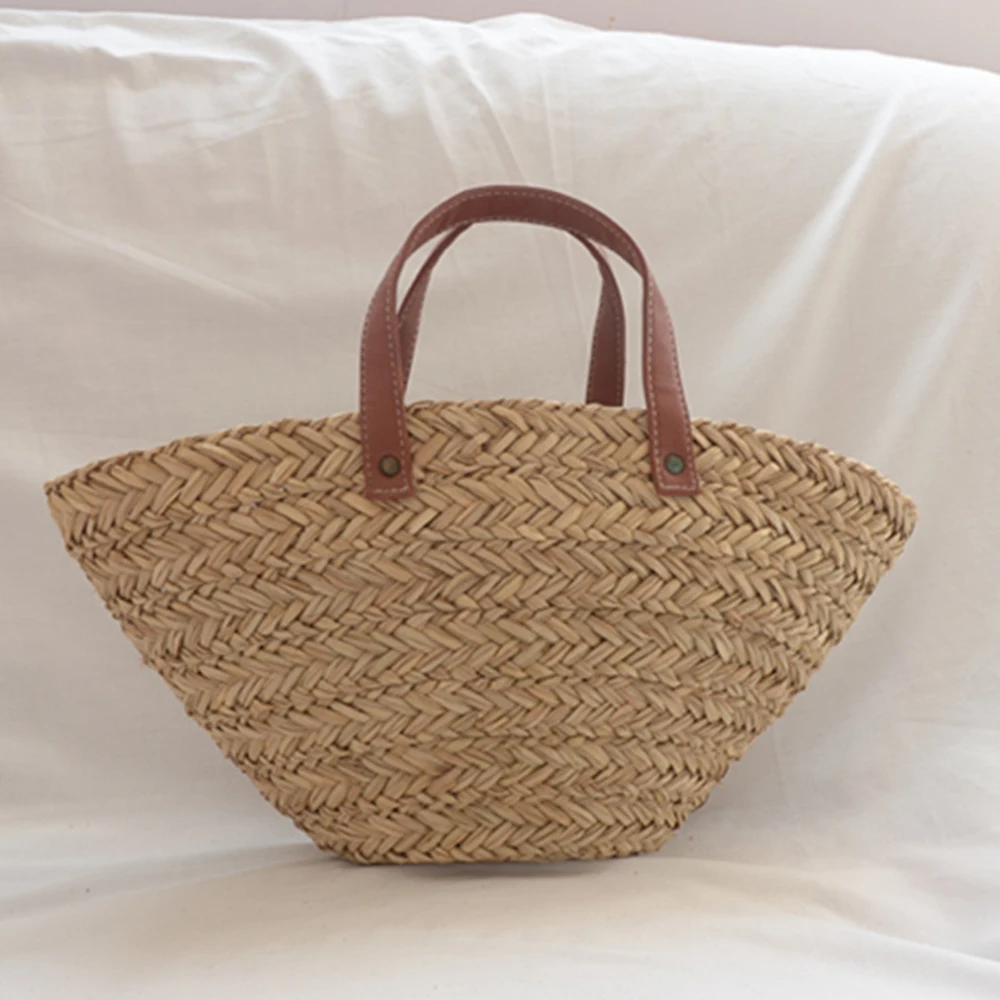Women'S Tote Bags Designer - Kadınlar için Bohemian Hasır Rattan Çanta