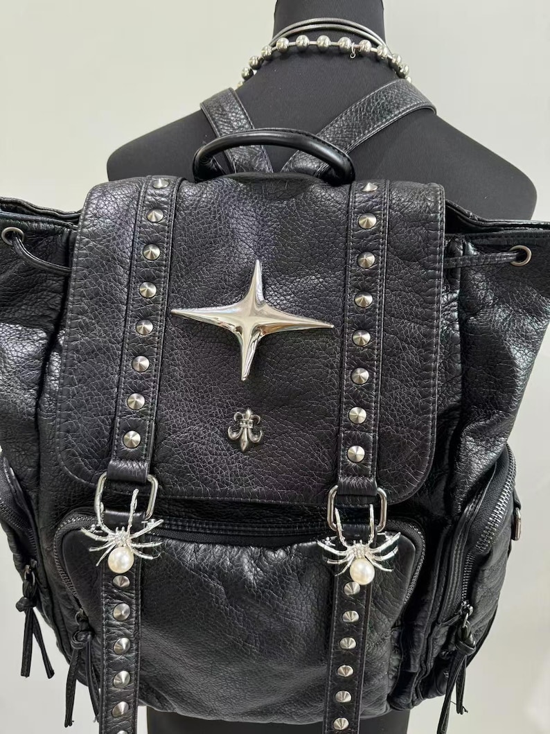 Gotik Punk PU Deri omuzdan ask - Women'S Vegan Bags incelemesi ve fiyatı