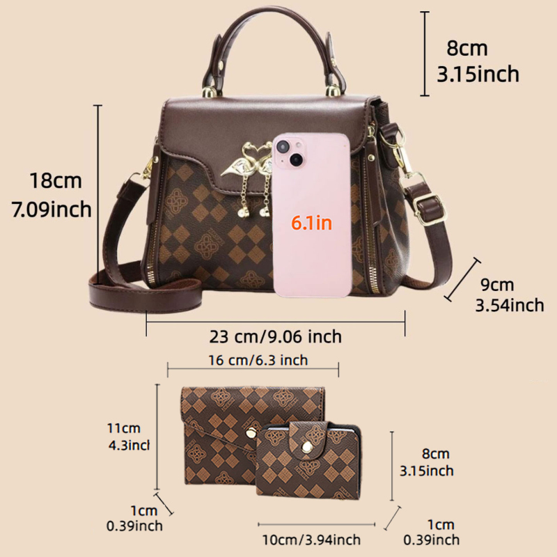 3 parçalı kadın çanta seti, ha - Women'S Crossbody Bags incelemesi ve fiyatı