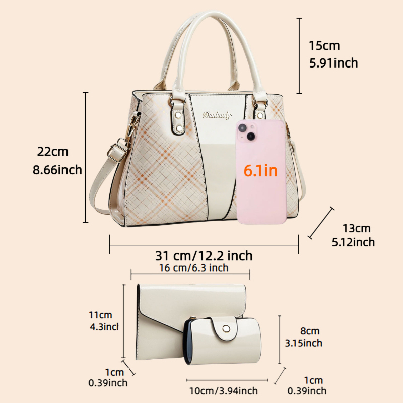 3 Parçalı Baskılı Rugan Deri,  - Women Bags Leather incelemesi ve fiyatı