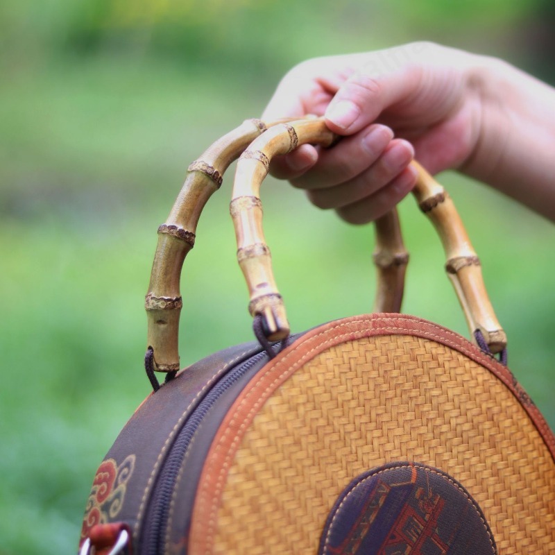 Yuvarlak Bambu Dokuma Xiangyun - Women Bags Purses incelemesi ve fiyatı