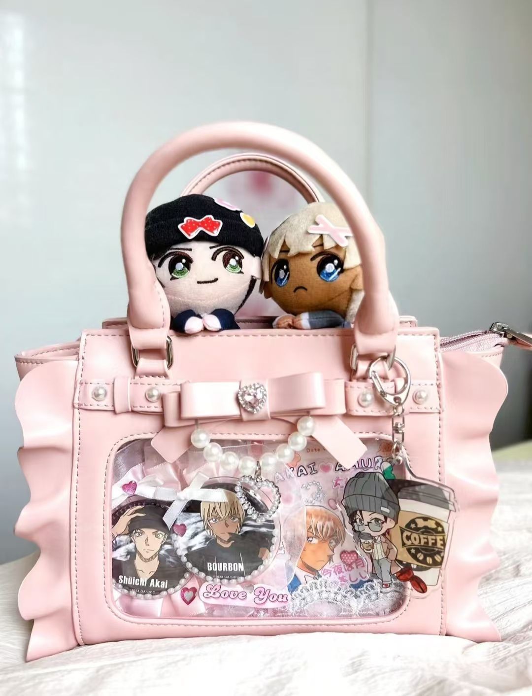 Harajuku Kare Pembe Ita Çanta  - Women'S Vegan Bags incelemesi ve fiyatı