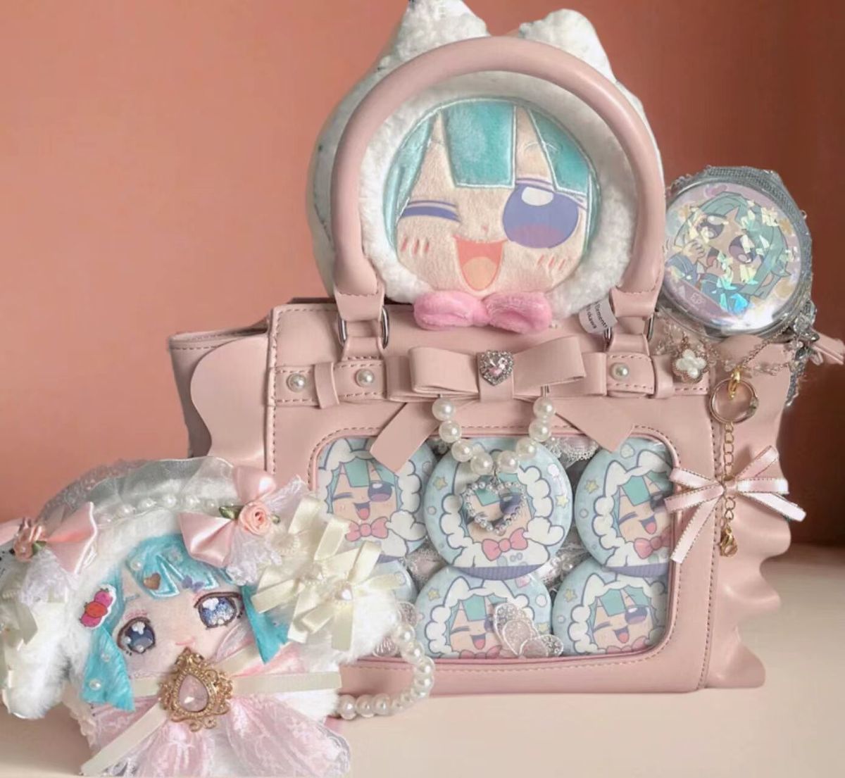 Harajuku Kare Pembe Ita Çanta  - Women'S Vegan Bags incelemesi ve fiyatı