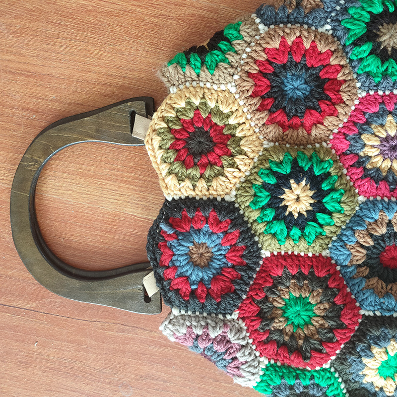 Bohemian Granny SquareCrochet  - Women'S Vegan Bags incelemesi ve fiyatı
