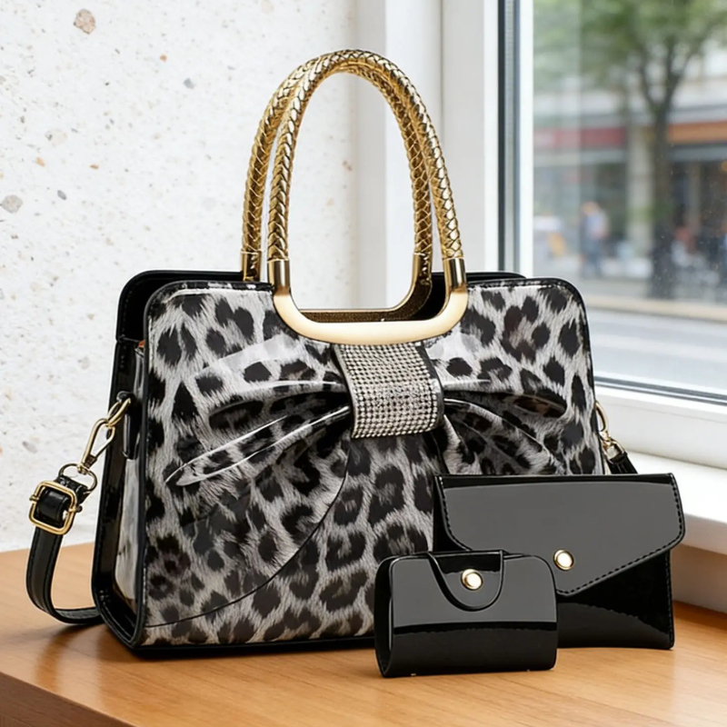 Kelebek Düğümlü Leopar Desenli - Women'S Crossbody Bags incelemesi ve fiyatı