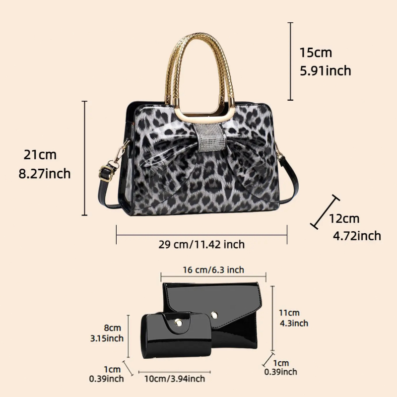 Kelebek Düğümlü Leopar Desenli - Women'S Crossbody Bags incelemesi ve fiyatı